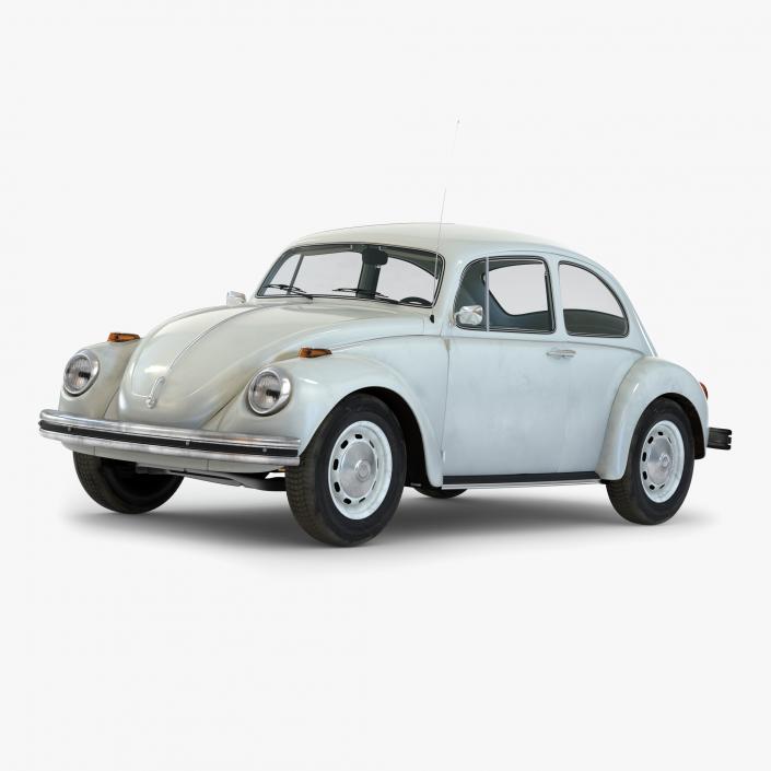 3D Volkswagen Beetle 1966 White model