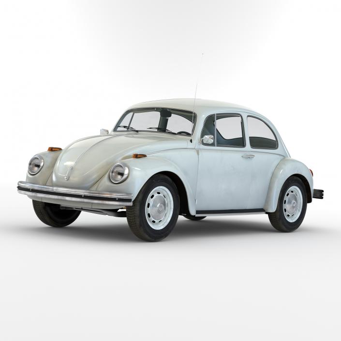 3D Volkswagen Beetle 1966 White model