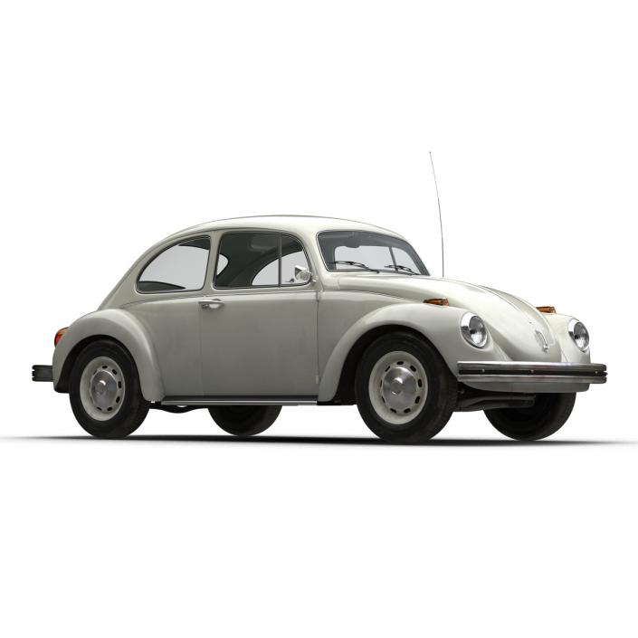 3D Volkswagen Beetle 1966 White model