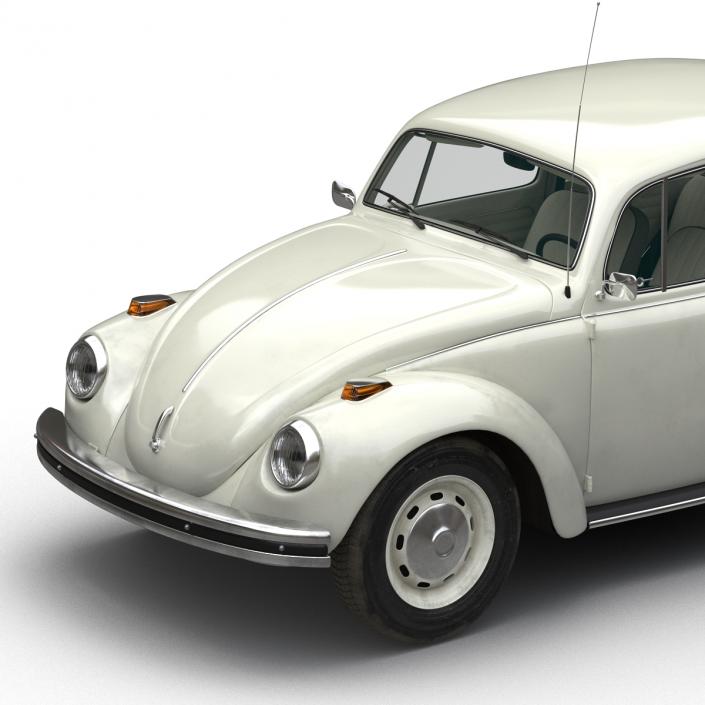 3D Volkswagen Beetle 1966 White model