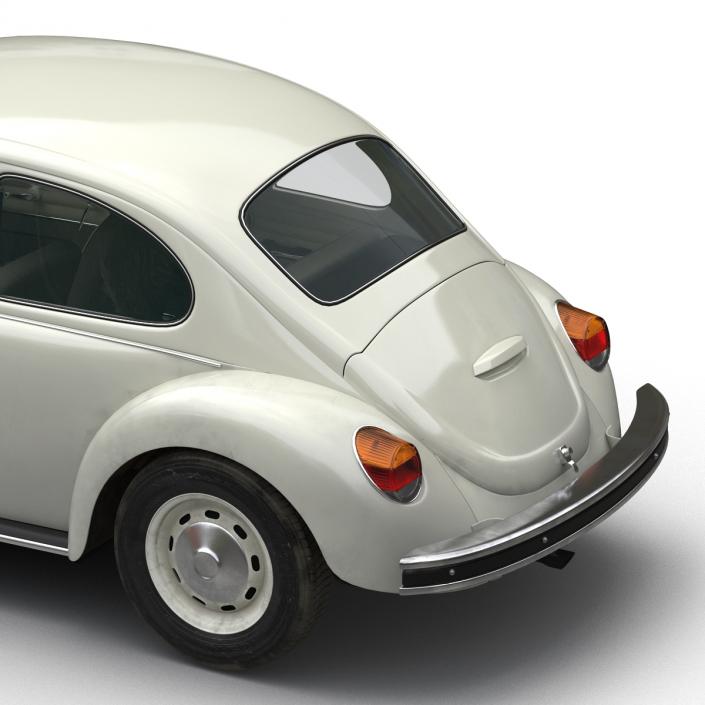 3D Volkswagen Beetle 1966 White model