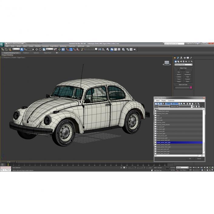 3D Volkswagen Beetle 1966 White model