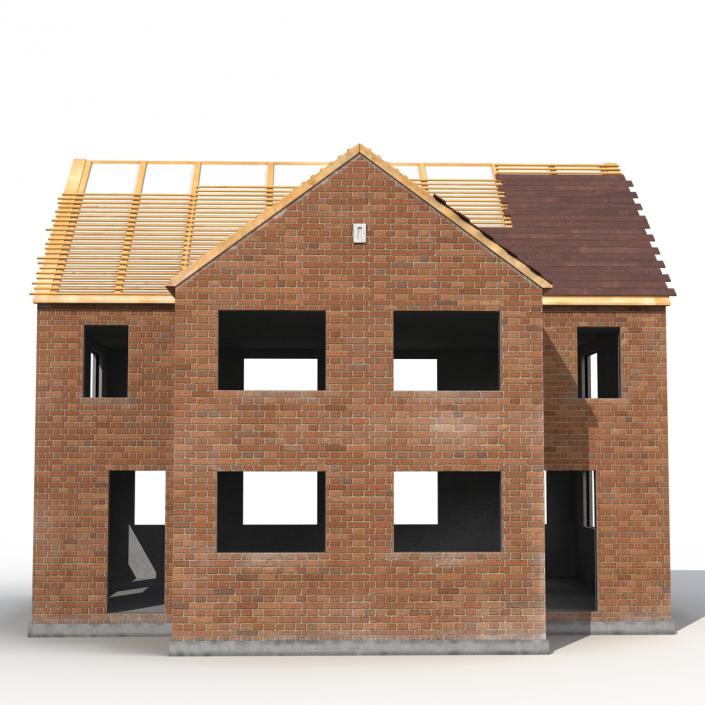 3D Private House Construction 3 model