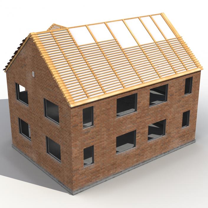 3D Private House Construction 3 model