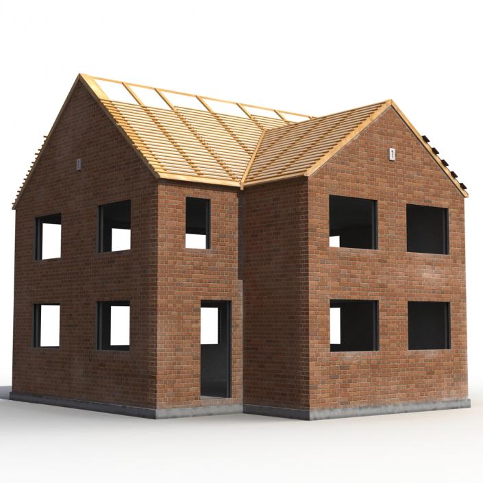 3D Private House Construction 3 model