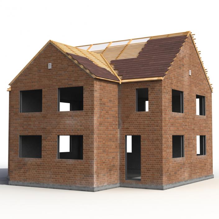 3D Private House Construction 3 model