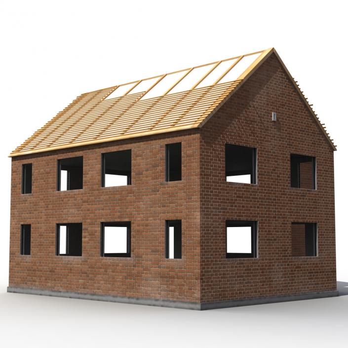 3D Private House Construction 3 model