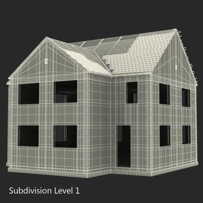 3D Private House Construction 3 model