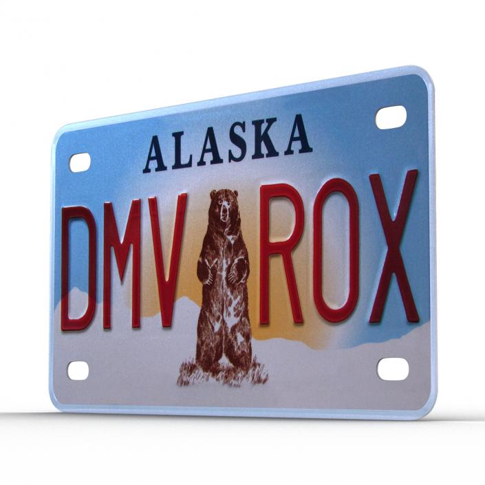 3D model Alaska License Plate