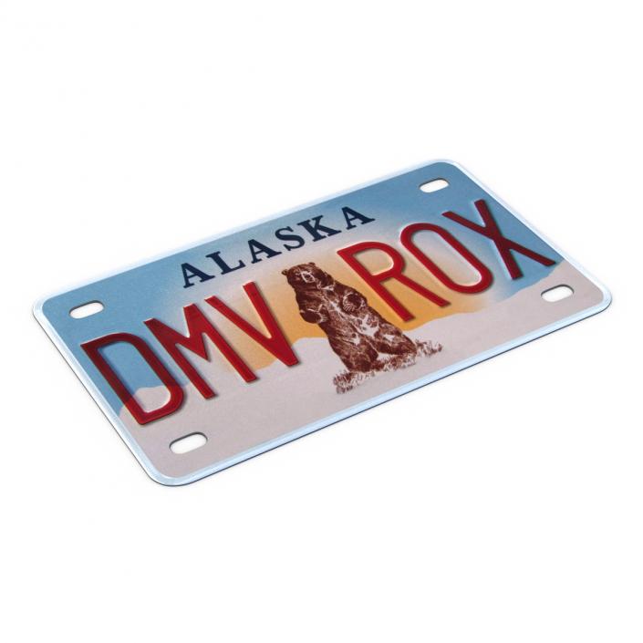 3D model Alaska License Plate