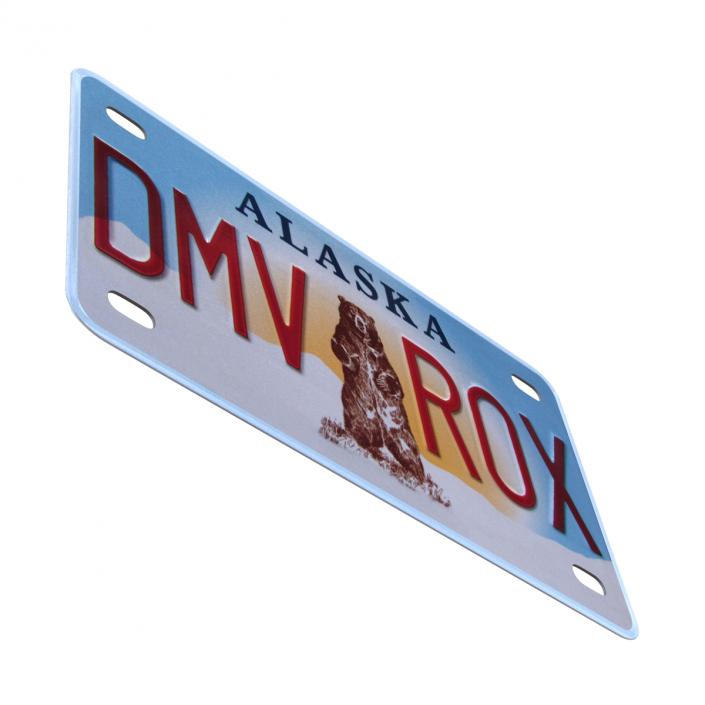 3D model Alaska License Plate