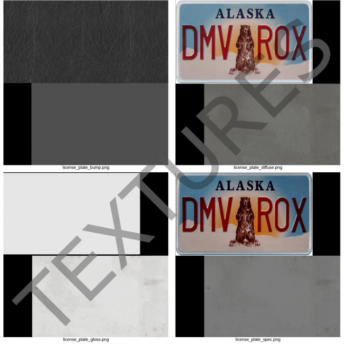 3D model Alaska License Plate