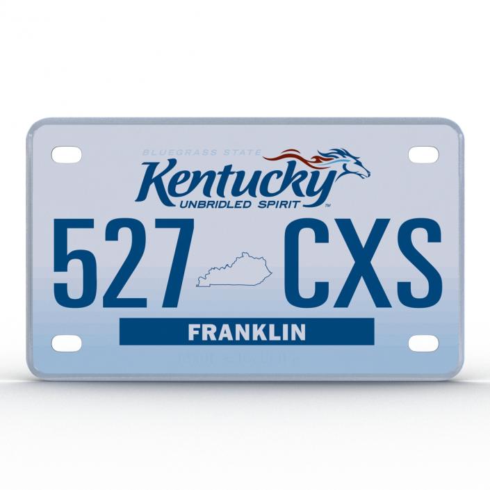 Kentucky License Plate 3D