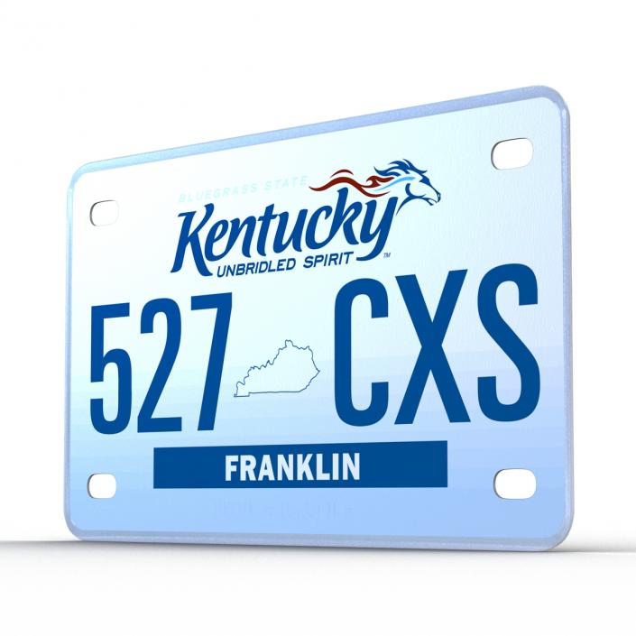 Kentucky License Plate 3D