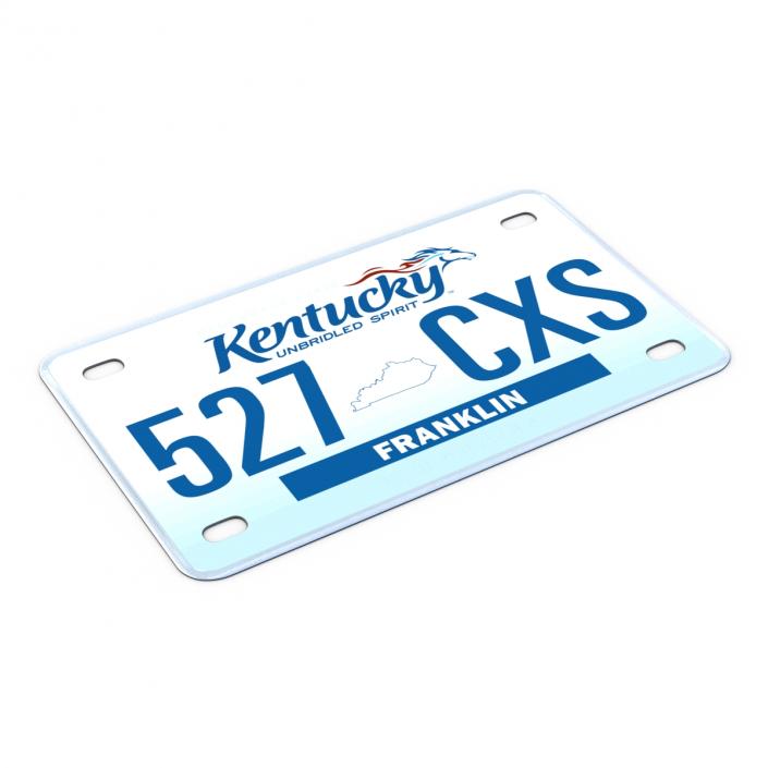 Kentucky License Plate 3D