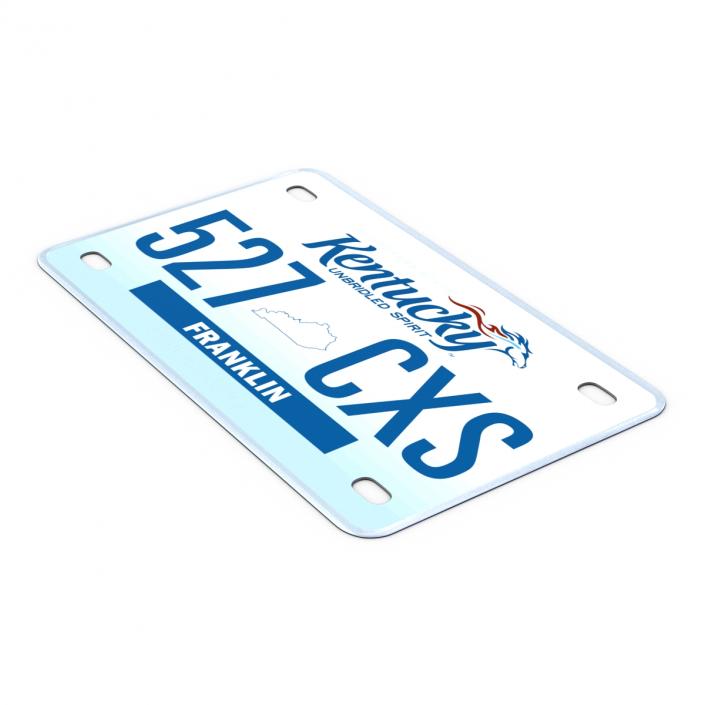 Kentucky License Plate 3D