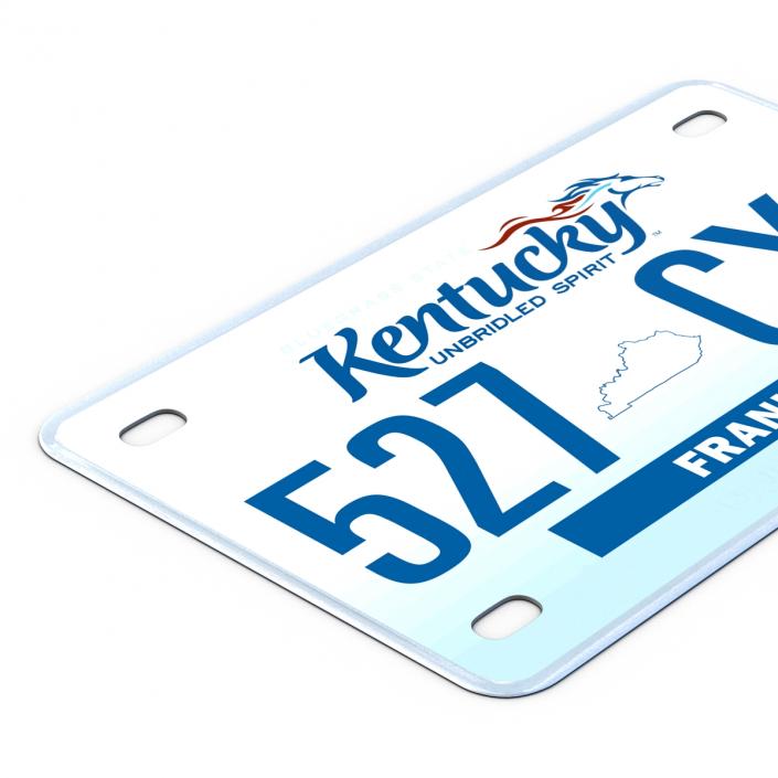 Kentucky License Plate 3D