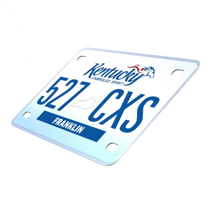 Kentucky License Plate 3D