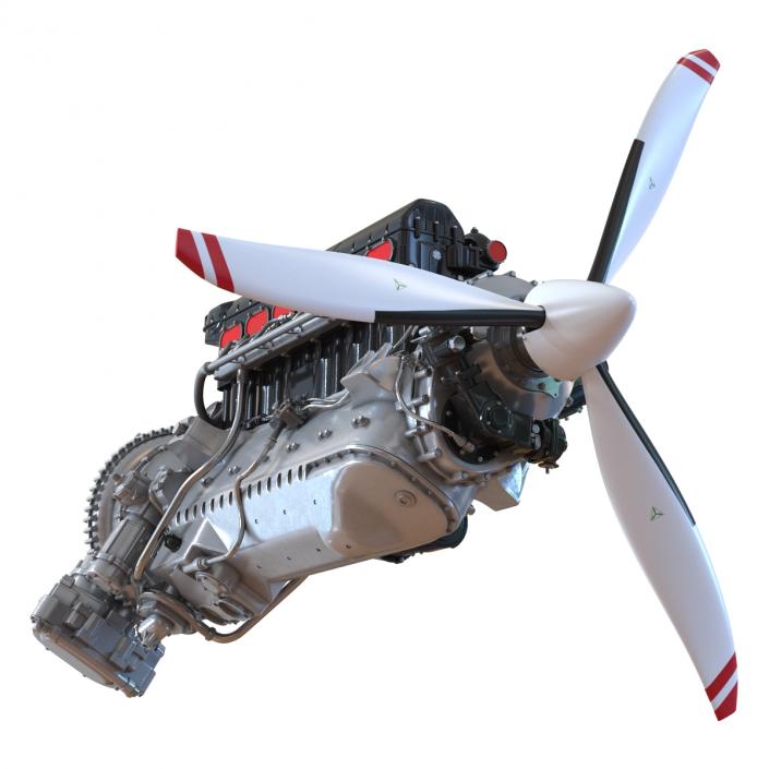 3D model Piston Aero Engine 2