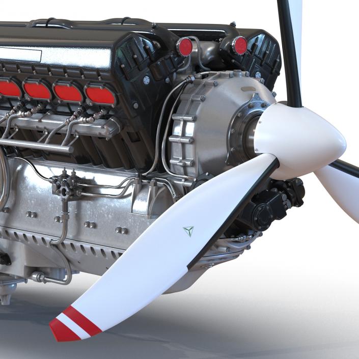 3D model Piston Aero Engine 2