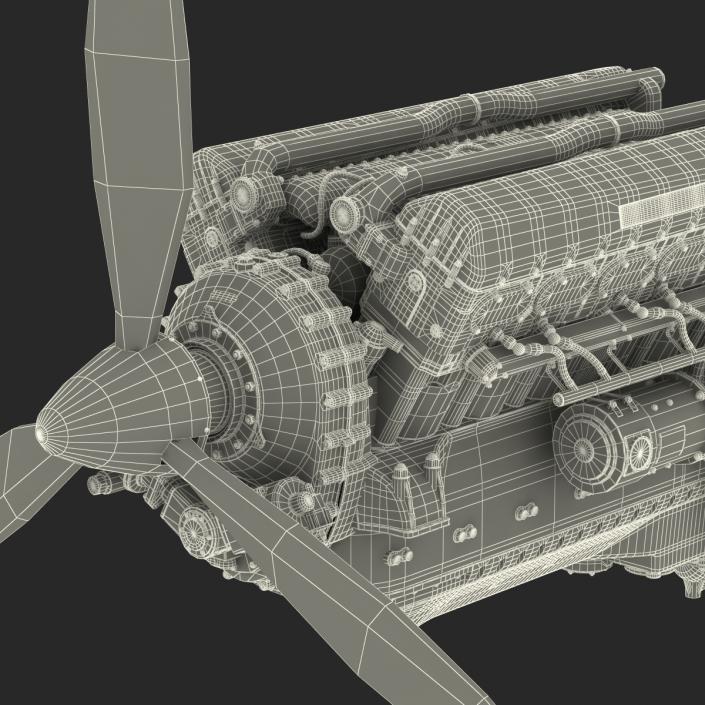 3D model Piston Aero Engine 2