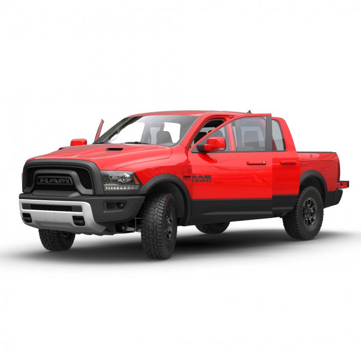 3D Dodge Ram Rebel 2016 Pikup Rigged model