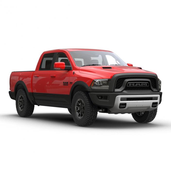 3D Dodge Ram Rebel 2016 Pikup Rigged model