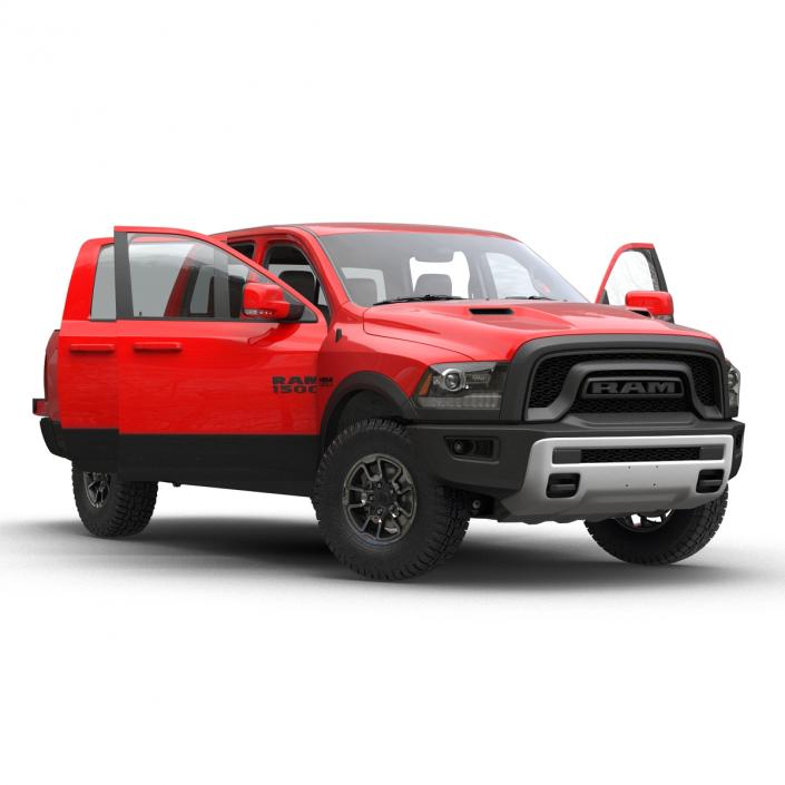 3D Dodge Ram Rebel 2016 Pikup Rigged model