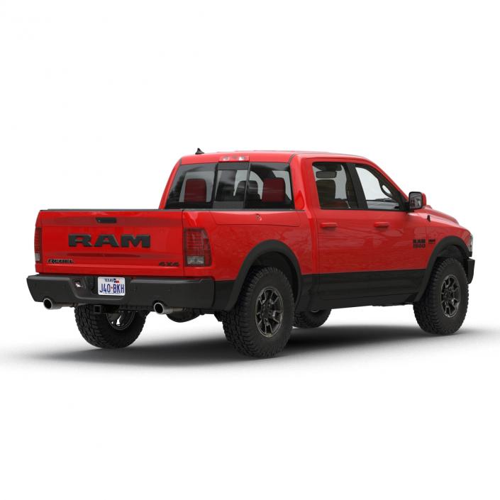 3D Dodge Ram Rebel 2016 Pikup Rigged model