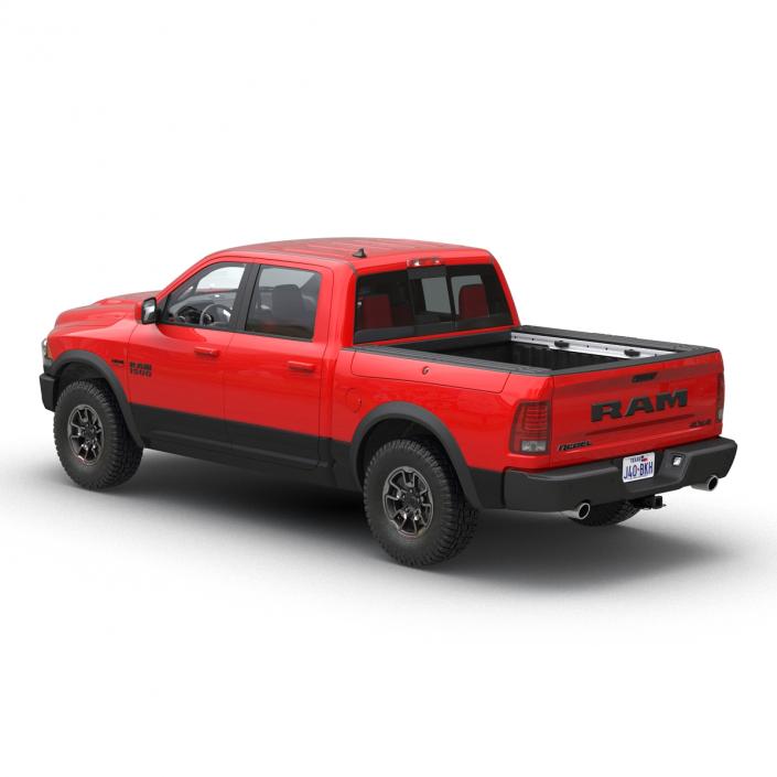 3D Dodge Ram Rebel 2016 Pikup Rigged model