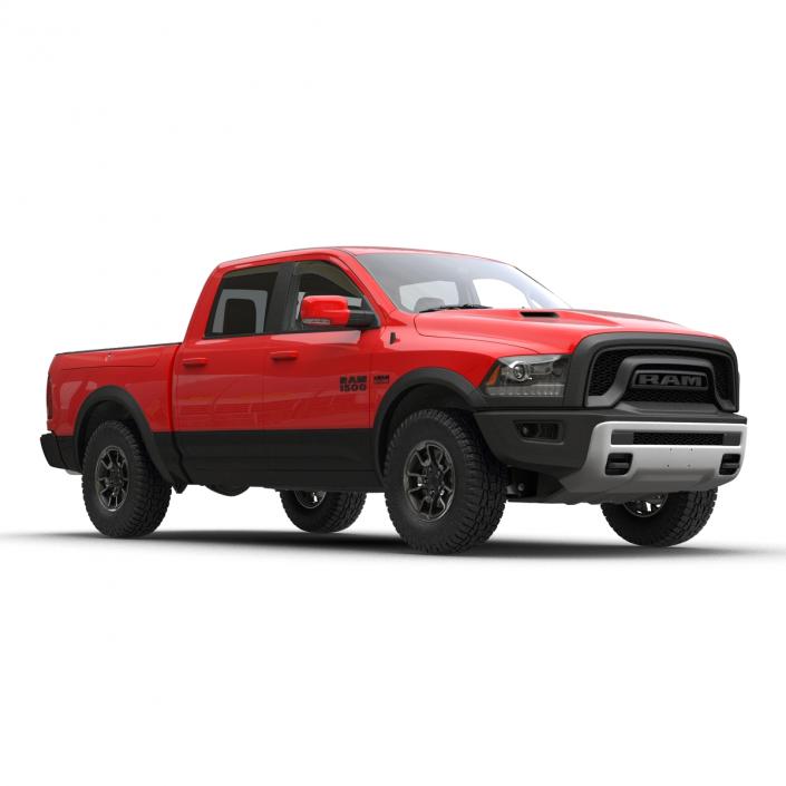 3D Dodge Ram Rebel 2016 Pikup Rigged model