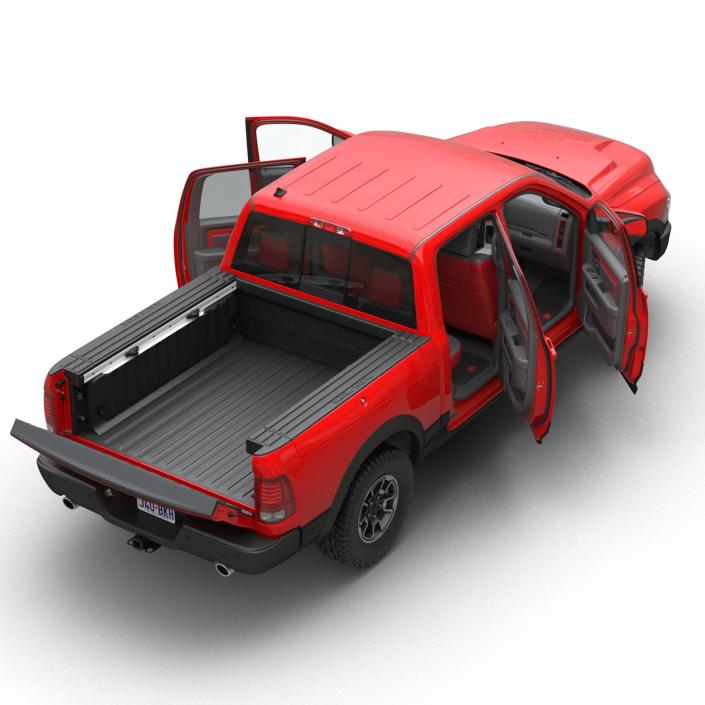 3D Dodge Ram Rebel 2016 Pikup Rigged model