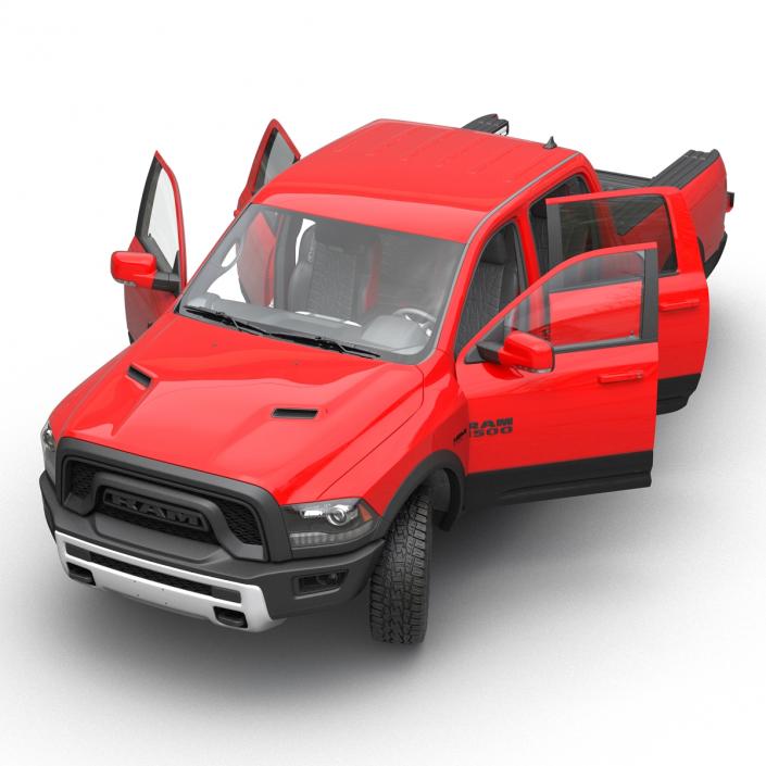 3D Dodge Ram Rebel 2016 Pikup Rigged model