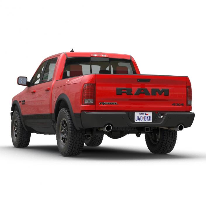 3D Dodge Ram Rebel 2016 Pikup Rigged model