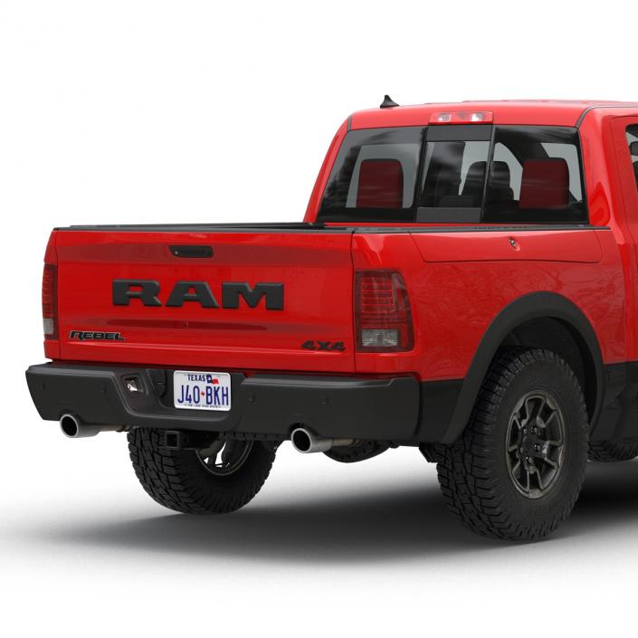 3D Dodge Ram Rebel 2016 Pikup Rigged model