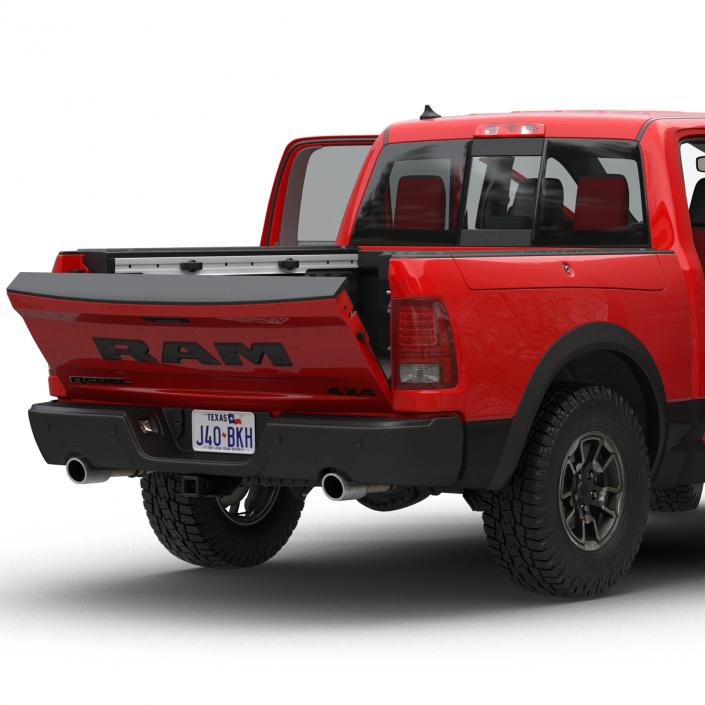 3D Dodge Ram Rebel 2016 Pikup Rigged model