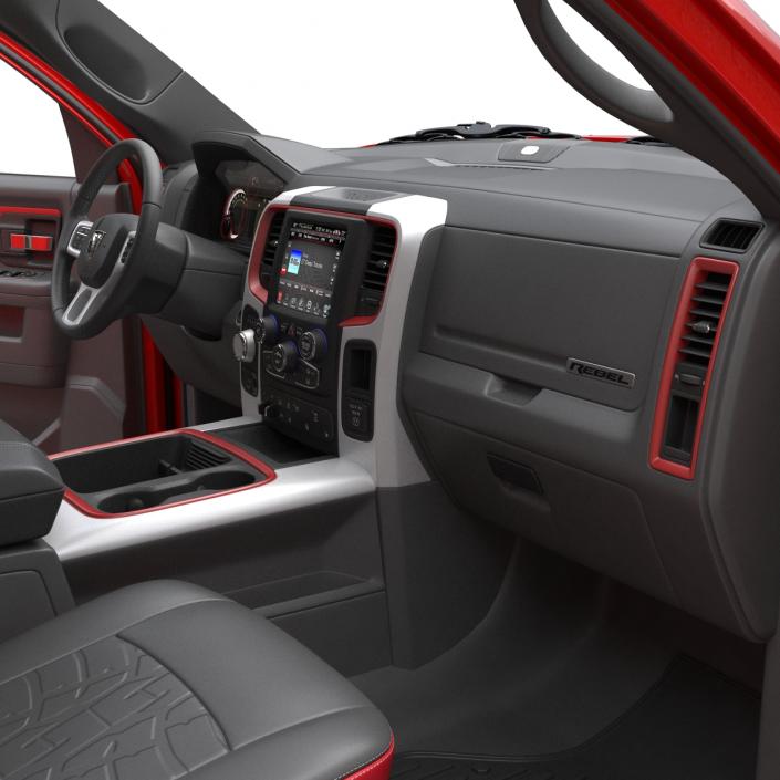 3D Dodge Ram Rebel 2016 Pikup Rigged model