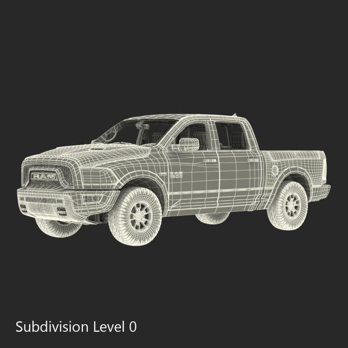 3D Dodge Ram Rebel 2016 Pikup Rigged model