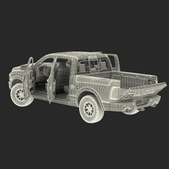 3D Dodge Ram Rebel 2016 Pikup Rigged model