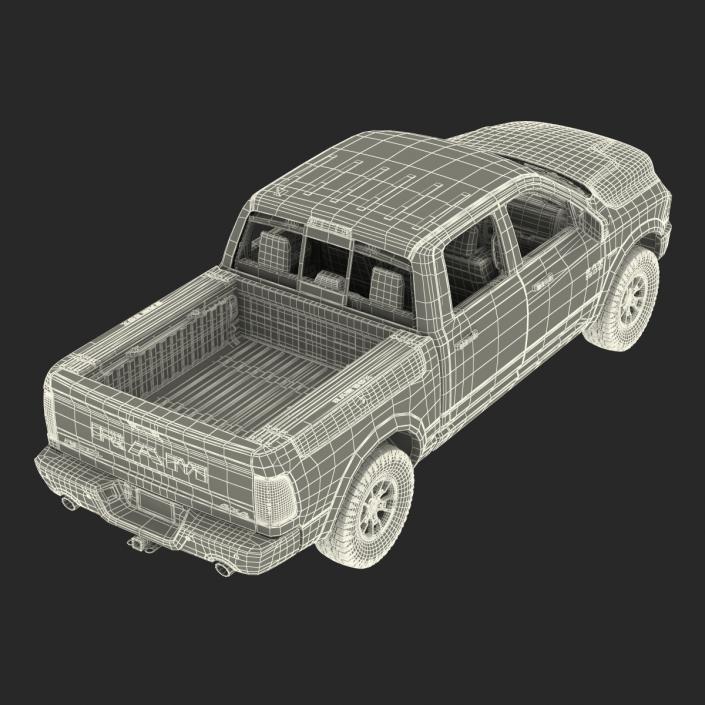 3D Dodge Ram Rebel 2016 Pikup Rigged model