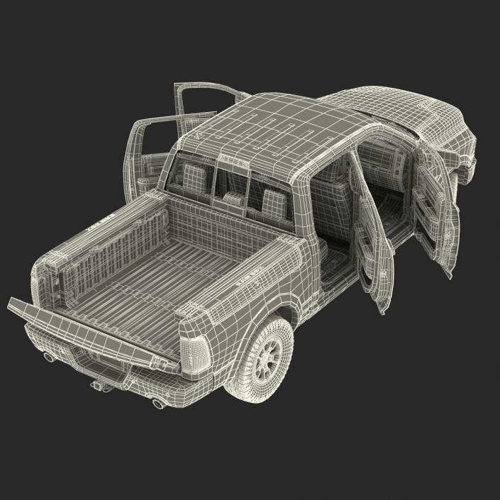 3D Dodge Ram Rebel 2016 Pikup Rigged model