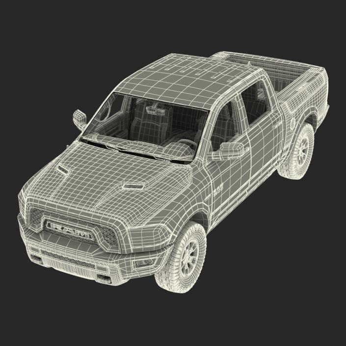 3D Dodge Ram Rebel 2016 Pikup Rigged model