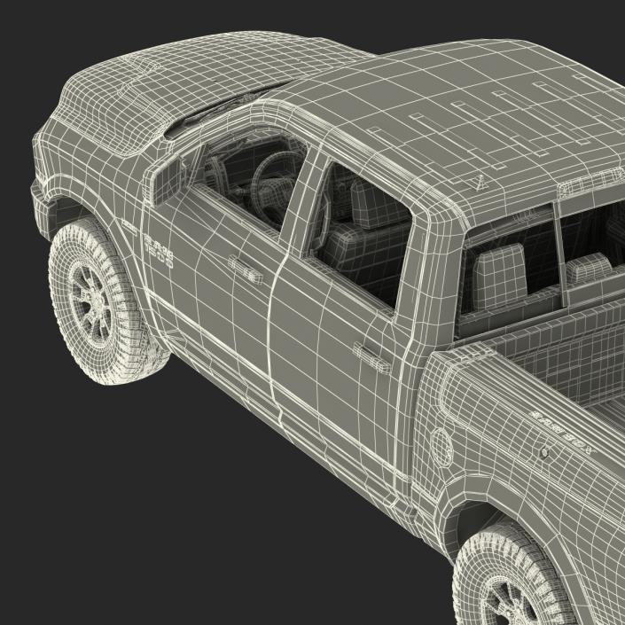 3D Dodge Ram Rebel 2016 Pikup Rigged model