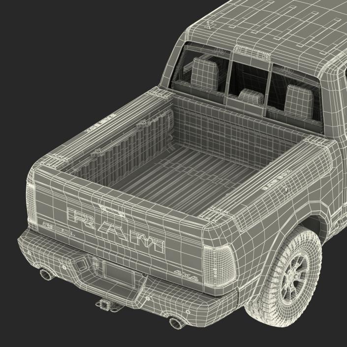 3D Dodge Ram Rebel 2016 Pikup Rigged model