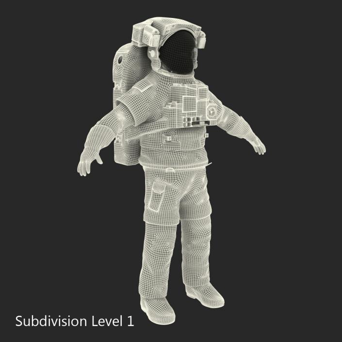 3D model Extravehicular Mobility Unit Rigged