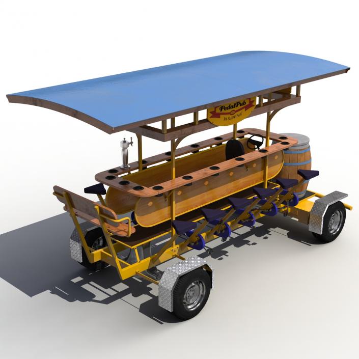 3D Pedal Pub Rigged