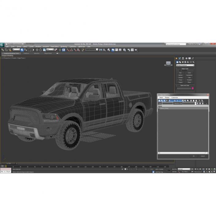 Generic Pickup 2 Simple Interior 3D