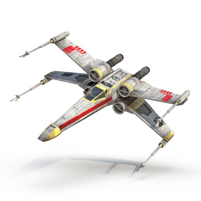 3D model Star Wars X-Wing Starfighter Yellow