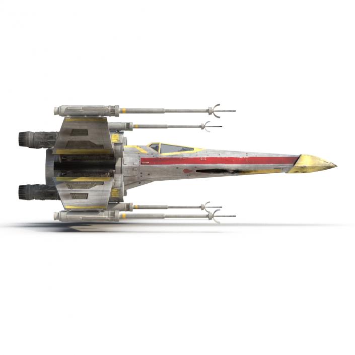 3D model Star Wars X-Wing Starfighter Yellow