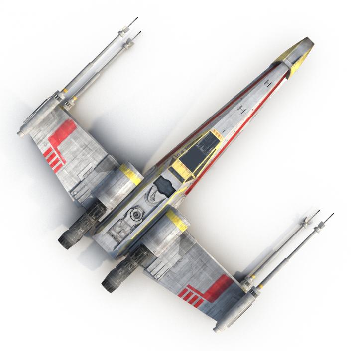 3D model Star Wars X-Wing Starfighter Yellow